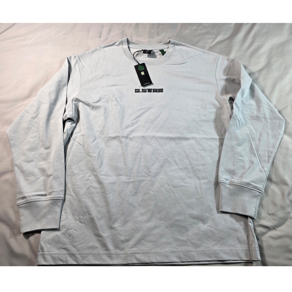 G-Star RAW Raw Back Graphic Oversized T-Shirt Mens Large Magnesium Gray NEW
